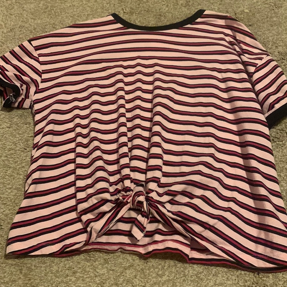 Pink striped tee!
